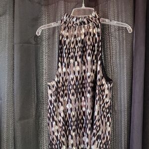 Joie Black and Silver Sheer Top,size L